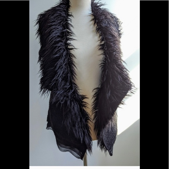 buckle Double zero fly away open fur vest - Picture 2 of 5